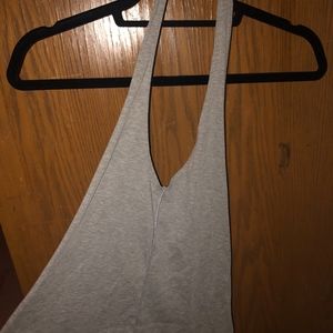 Gray Halter tank top- Sun and Shadow